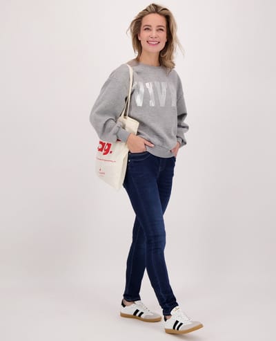 Je m'appelle Dames Broek Regular fit Met stretch - Blauw - Maat S