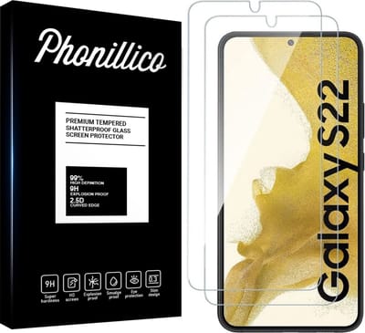 Screenprotector voor Samsung Galaxy S22 5G - 2 stuks Beschermglas van glas Transparante glazen schermbeschermfolie