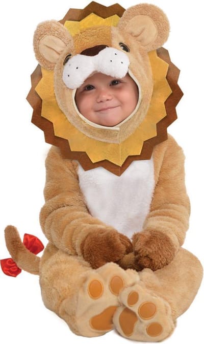 Amscan Babykostuum Little Roar Synthetisch Bruin Mt 0-6 Maanden