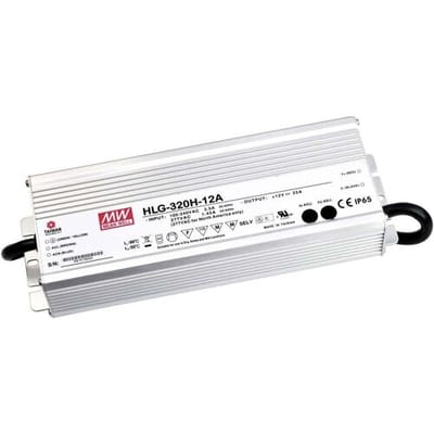 MW Mean Well MEAN WELL HLG-320H-24 LED-driver, LED-transformator Constante spanning, Constante stroomsterkte 320 W 13.3 A 24 V/DC PFC-schakeling,