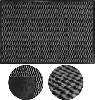 Springos Deurmat - Buitenmat - Droogloopmat - Anti -Slip - Grafiet - 60 x 90 Cm