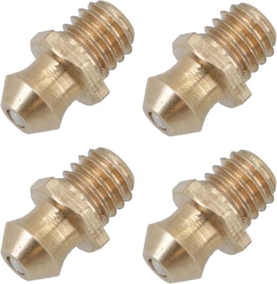 Aanhangwagen Vetnippels - Onderhoudsonderdelen - Naven Smeren - Roestbestendig Verchroomd - 4 Pack - Zilverkleurig