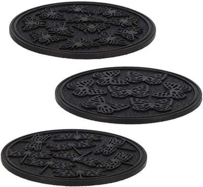 Treeplaat voor tuin van rubber, set van 3, treesteen, tuinplaat