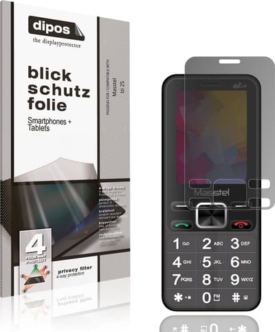 dipos – Matte Privacy Screenprotector geschikt voor Masstel Izi 25 | Anti-Spy Beschermfolie