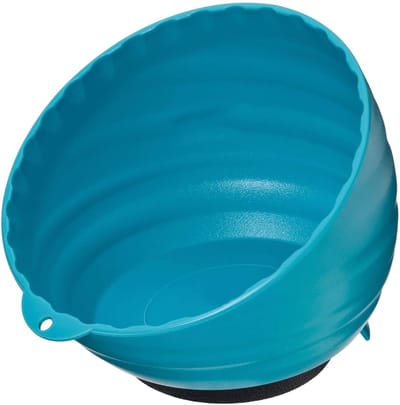 Famanu – Magnetische onderdelenbak Ø150 mm kunststof met sterke magneet voor schroeven bouten en kleine werkplaatsonderdelen