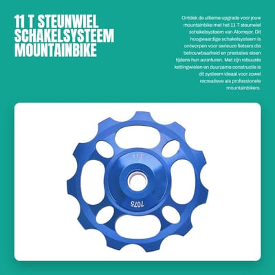 Dailygoods- Steunwiel 11T - Aluminiumlegering - Keramisch Lager - Fietsreserveonderdelen - Mountainbike - Gewicht 18g - Fietsderailleur