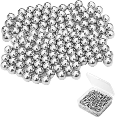 Reinigingsballen - Glaswerk Ballen - Flessen Schoonmaken - Herbruikbaar Roestvrij Staal - 1200 Stuks - Zilverkleurig