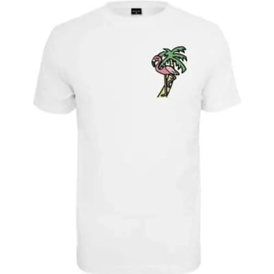 Mister Tee - Flamingo Heren T-shirt - S - Wit