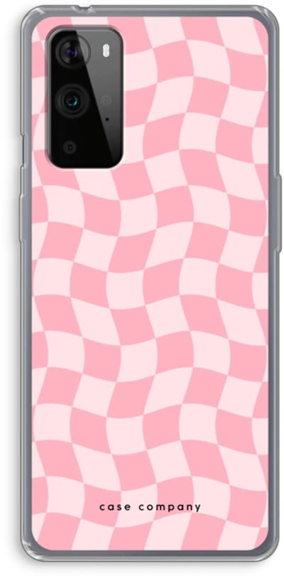 Case Company® - Hoesje geschikt voor OnePlus 9 Pro hoesje - Grid Roos - Soft Cover Telefoonhoesje - Bescherming aan alle Kanten en Schermrand