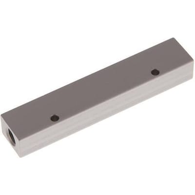 2xG 1/8'' x 6xM5 Aluminium Verdeelblok Eenzijdig 16 Bar - FL2-F-A-018G-M5-6MS