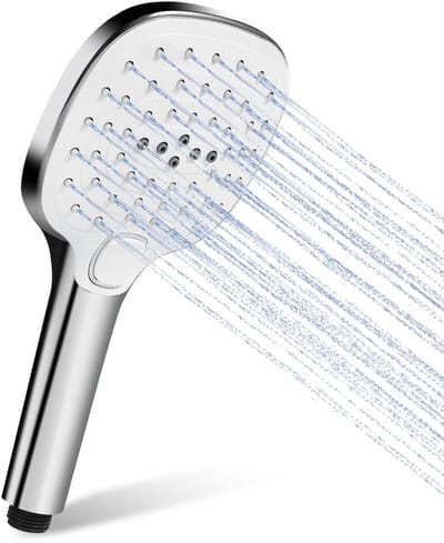 Azomor® Waterbesparende handdouche met 3 standen en hoge druk voor luxe douche-ervaring