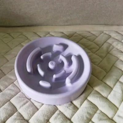 Voerbak van kunststof met slow feeder-functie, anti-verstikkingspuzzel voor honden, voerbak voor langzaam voeren en verlichting van angstgevoelens. gray
