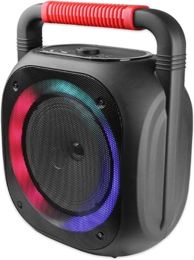Fontastic - 261817 - Draadloze Partyluidspreker/Karaokeset - Mic & Led-Verlichting - FM-RADIO