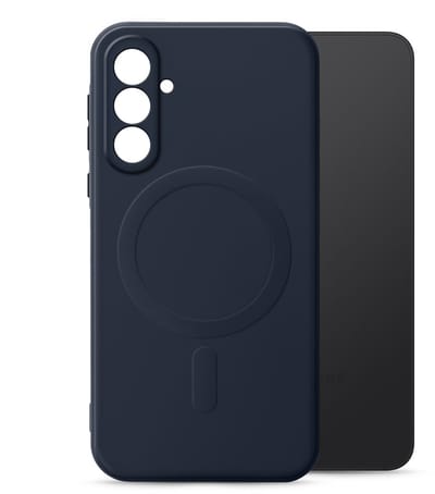 My Style Hoesje geschikt voor Samsung Galaxy A57 MagSafe Telefoonhoesje Flexibel TPU | My Style Protective Flex Backcover | Geschikt voor MagSafe | Geschikt voor Draadloos Opladen met Magnetische Ring | Geschikt voor MagSafe Case - Midnight Blue |