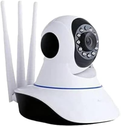 IP-camera - Beveiligingscamera Koepel - Huisbewaking - Drie antennes HD - 720P - Wit