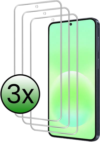 Screenprotector - 3 Stuks Geschikt voor Samsung Galaxy A57 - Extra Sterk - Beschermglas - Gehard Glas - Tempered Glass - Screen Protector