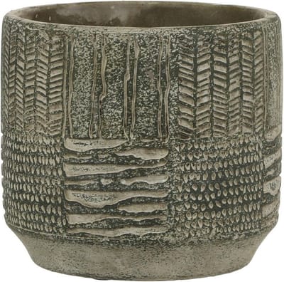 MICA DECORATIONS LYNN BLOEMPOT - H12,5 X Ø14 CM - GROEN