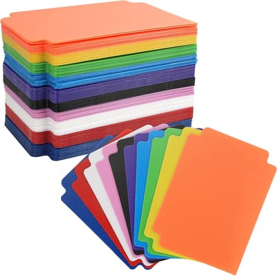 100 Stuks Kaartverdelers in 10 Kleuren - Scheidingsbladen voor Speelkaarten Collecties en Organisaties