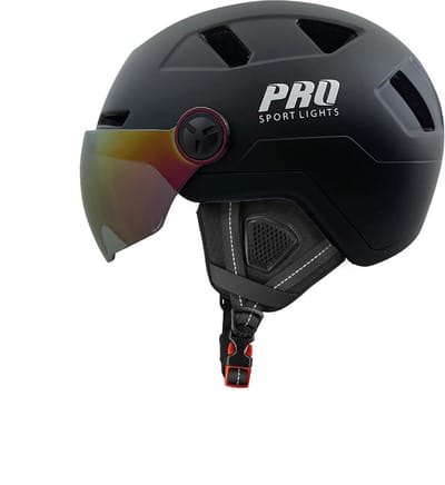 Fietshelm met Visier & Oorwarmers Speed Pedelec - Helm Medium Zwart - NTA8776