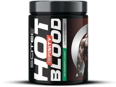 Scitec Nutrition® - Hot Blood Infinity (350 gram - Kiwi/Strawberry) - Kiwi/Aardbei - 28 doseringen - pre workout - poeder - pre-workout