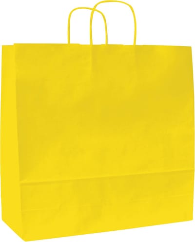 ArtiPack Papieren Tasjes Geel – 22x9x23 cm – Cadeautasjes - 50x