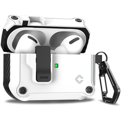 Coverzs TPU & PC Rugged case geschikt voor AirPods Pro / Pro 2 - Beschermhoesje - Optimale bescherming - Hoogwaardige kwaliteit