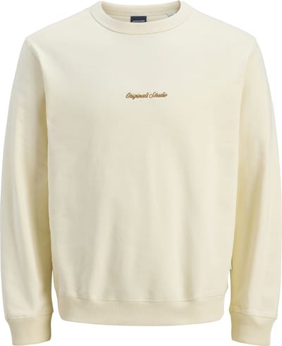 Jack & Jones Trui Jornorrebro Emb Sweat Crew Noos 12282893 Antique White Mannen Maat - L