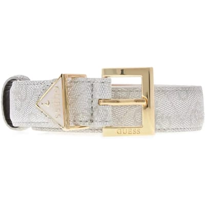 GUESS riem Noelle Adjustable Belt H25 W85 Coal Logo donkergrijs