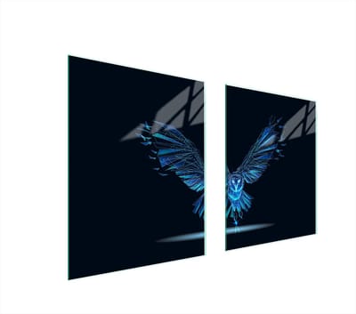 TMK ArtDeko - Snijplank - Glasplaat voor Fornuis - 85x52 cm - Vogelmotief