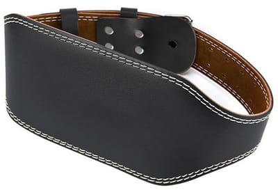 1 Squatgordel - Maat M - Totale lengte 110 cm - Breedte rug 15 cm - Gewichthefgordel - Voorkomt verstuikingen - Universeel - Trainingsgordel - Zwart, Bruin