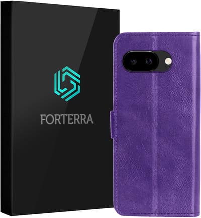 Hoesje Geschikt voor Google Pixel 9a - Luxe Bookcase - Walletcase Hoes - Portemonnee - Cover - Paars