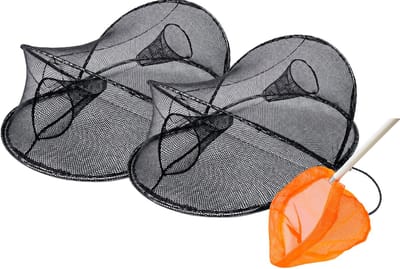 Eurocatch Fuik Set – 2x Rivierkreeft & Krabben Fuik + Schepnetje