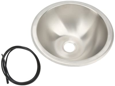 Allecto - RV Spoelbak - Ronde Rvs Spoelbak - Duurzaam en Roestvrij - 28,7 cm - Keukenaccessoire - Geschikt voor RV - Rvs model