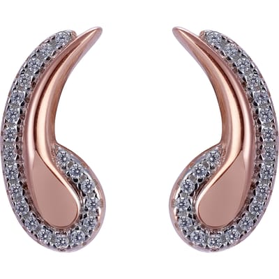 Orphelia 'Tilou' Dames 925 Sterling Zilveren Stud Oorbellen - Roze ZO-7441