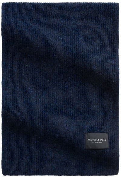 Marc O'Polo sjaal Knitted Scarf Dark Navy donkerblauw
