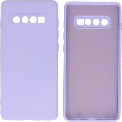 Fashion Backcover Telefoonhoesje - Color Hoesje - Geschikt voor Samsung Galaxy S10 Plus - Paars