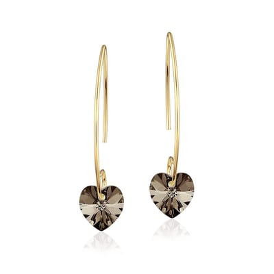 Montebello Oorbellen Liv HG41 - Swarovski Hart - 925 Zilver Verguld - Ø10mm - 35mm
