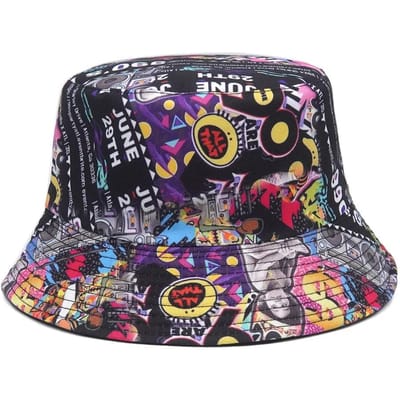 Dames Emmerhoed Mode Design Print Jaren '90 Panama Hoeden Vrouwen Vintage Vissers Uniseks Zonneklep Dropshipping M 56-58cm black