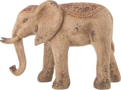 J-Line decoratie Olifant Antiek - polyresin - mix