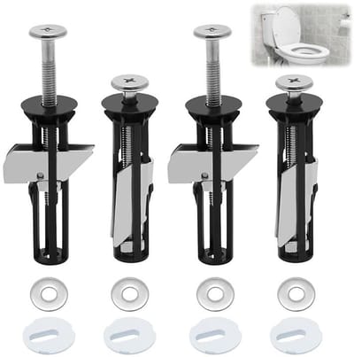 Wc Bril Scharnieren - 4 stuks - Toiletbril Boutkit - Wc Bril Scharnieren - robuuste scharnieren, universele compatibilitei - Toiletbril Scharnier Set - modieus ontwerp voor thuis- badkamer- hotel- toilet- restaurant- kantoor en