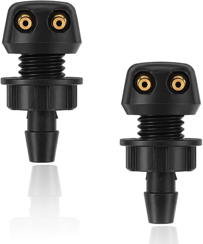 Ruitensproeiermondstuk Set - Universele Sproeiers - Voorruit Reinigen - Gerichte Waterstraal - 8 mm Aansluiting - Zwart