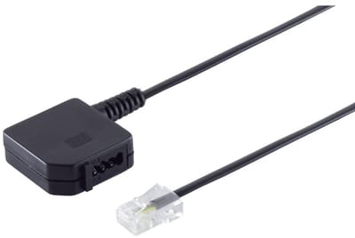 RJ45 - TAE-U (TAE-N + TAE-F) adapter | 4-aderig (8P4C) | 0,20 meter