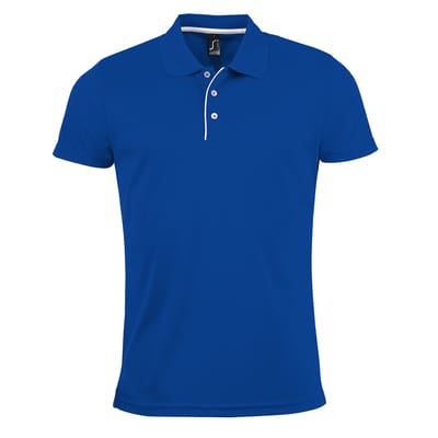 SOLS Heren Performer korte mouw Pique Polo Shirt (Koningsblauw)