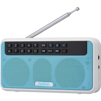 Rolton E500 haut-parleur Bluetooth sans fil 6W HiFi lecteur de musique stéréo Portable Radio FM numérique avec bleu