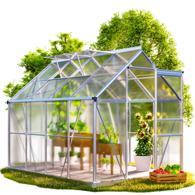 Gardebruk Tuinkas – Aluminium 4.8m² incl Dakraam 250x190cm – Met Fundament
