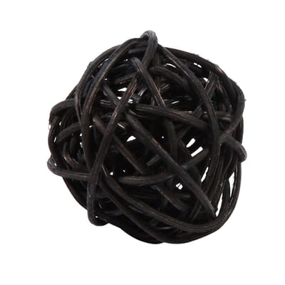 5 Kleuren 20 Stuks Decoratieve Rotan Ballen Sieraden Bruiloft Kerst Verjaardag Feest Decoraties zwart