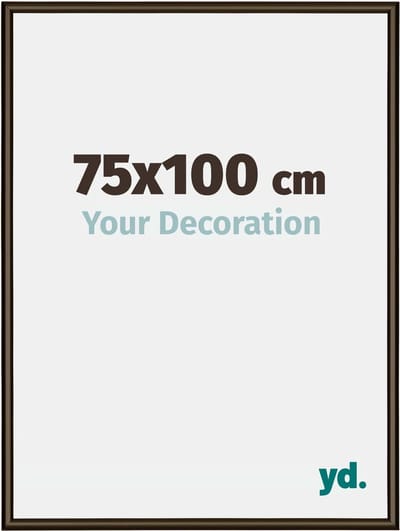 Your Decoration - Fotolijst 75x100 cm - Aluminium - Walnoot Structuur - New York