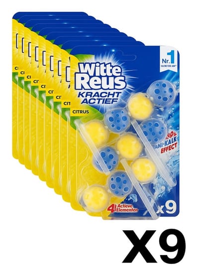 Witte Reus Toiletblok Kracht Actief Citrus 9X3 STUKS VOORDEELVERPAKKING