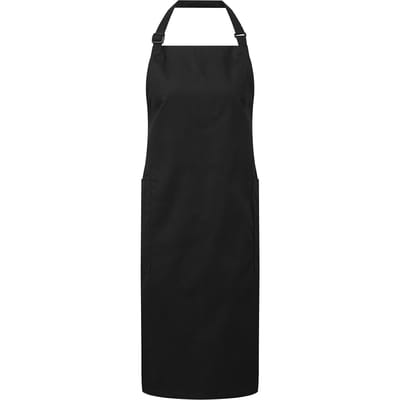 Premier Unisex Volwassenen Biologisch Fairtrade Gecertificeerd Volledig Schort (Zwart)