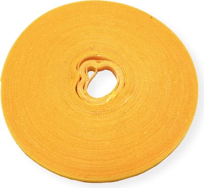 VALUE Klittenband op rol, 10mm, geel, 25 m